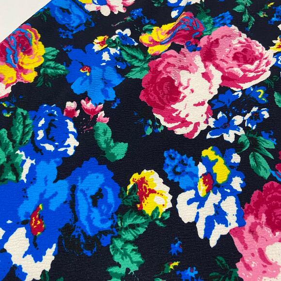 Moa U.S.A. Skirt Floral Stretchy Pencil Straight Elastic Waist See Measurements - Picture 4 of 6